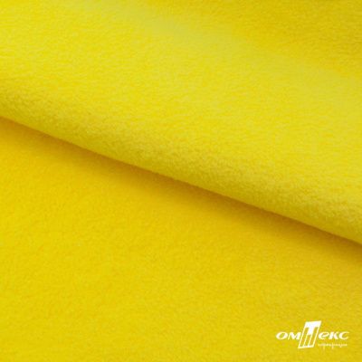 Флис DTY 14-0760, 240 г/м2, шир. 150 см, цвет яркий желтый - купить в Майкопе. Цена 640.46 руб.