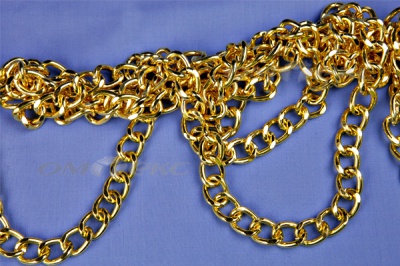 Цепь металл декоративная №11 (17*13) золото (10+/-1 м)  - купить в Майкопе. Цена: 1 341.87 руб.