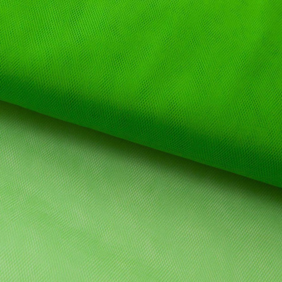 Фатин матовый 16-146, 12 гр/м2, шир.300см, цвет зелёный - купить в Майкопе. Цена 112.70 руб.