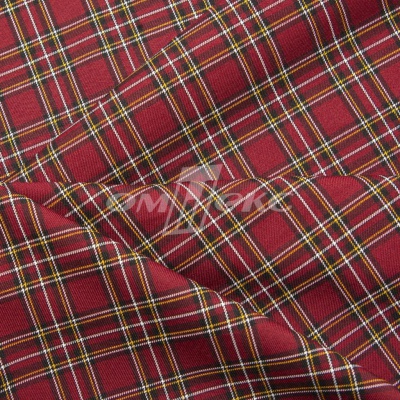 Ткань костюмная клетка 24379 2012, 230 гр/м2, шир.150см, цвет бордовый/бел/жел - купить в Майкопе. Цена 539.74 руб.