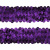 Тесьма с пайетками 12, шир. 30 мм/уп. 25+/-1 м, цвет фиолет - купить в Майкопе. Цена: 1 098.48 руб.