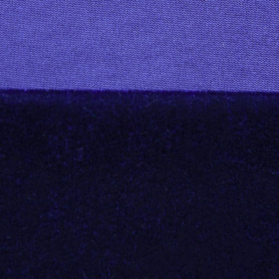 Бархат стрейч №14, 240 гр/м2, шир.160 см, (2,6 м/кг), цвет т.синий - купить в Майкопе. Цена 740.88 руб.
