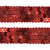 Тесьма с пайетками 3, шир. 20 мм/уп. 25+/-1 м, цвет красный - купить в Майкопе. Цена: 778.19 руб.