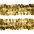 Тесьма с пайетками D16, шир. 30 мм/уп. 25+/-1 м, цвет золото - купить в Майкопе. Цена: 1 087.39 руб.