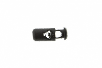 8108 Фиксатор пластиковый "Бочонок", 20х8 мм, цвет чёрный - купить в Майкопе. Цена: 1.29 руб.
