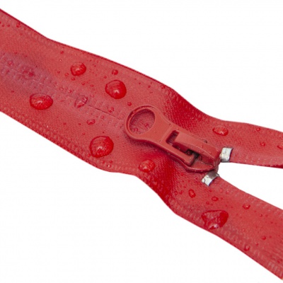 Молния водонепроницаемая PVC Т-7, 20 см, неразъемная, цвет (820)-красный - купить в Майкопе. Цена: 21.56 руб.
