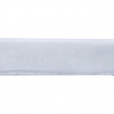 Лента бархатная нейлон, шир.12 мм, (упак. 45,7м), цв.01-белый - купить в Майкопе. Цена: 457.61 руб.