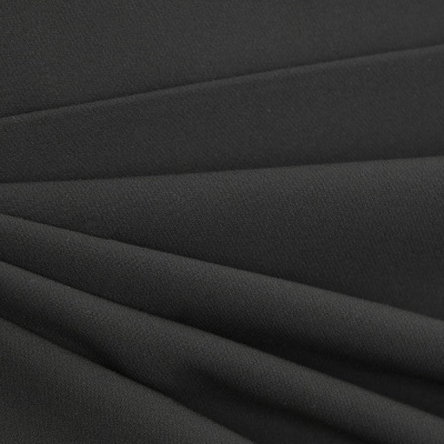 Костюмная ткань "Элис", 220 гр/м2, шир.150 см, цвет чёрный - купить в Майкопе. Цена 308 руб.