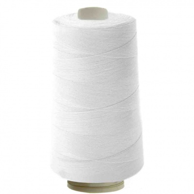 Швейные нитки (армированные) 28S/2, нам. 2 500 м, цвет белый - купить в Майкопе. Цена: 148.95 руб.