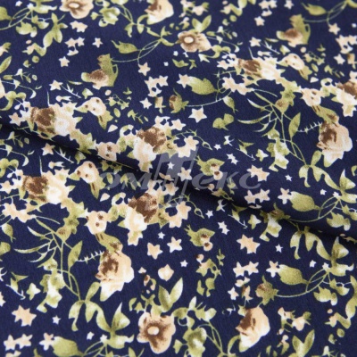 Плательная ткань "Фламенко" 1.1, 80 гр/м2, шир.150 см, принт растительный - купить в Майкопе. Цена 241.49 руб.