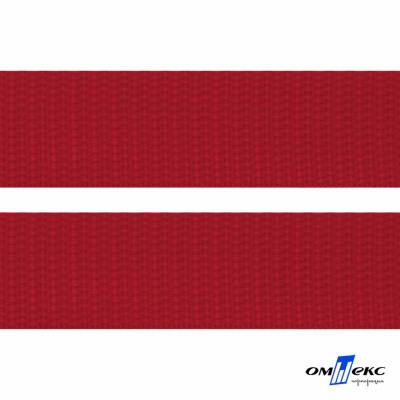 Красный- цв.171 -Текстильная лента-стропа 550 гр/м2 ,100% пэ шир.20 мм (боб.50+/-1 м) - купить в Майкопе. Цена: 318.85 руб.