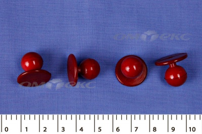 Пуговица поварская "Пукля", 10 мм, цвет красный - купить в Майкопе. Цена: 2.28 руб.