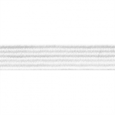 Резиновые нити с текстильным покрытием, шир. 6 мм (182 м/уп), цв.-белый - купить в Майкопе. Цена: 705.59 руб.