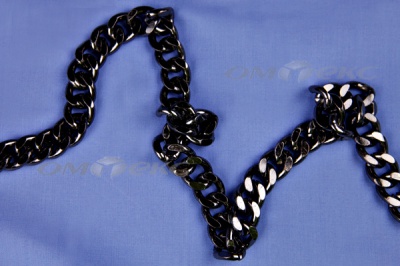 Цепь металл декоративная №9 (13,5*16,5) черная (10+/-1 м)  - купить в Майкопе. Цена: 808.92 руб.