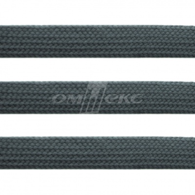 Шнур плетеный (плоский) d-12 мм, (уп.90+/-1м), 100% полиэстер, цв.272 - серый - купить в Майкопе. Цена: 8.62 руб.