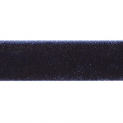 Лента бархатная нейлон, шир.12 мм, (упак. 45,7м), цв.180-т.синий - купить в Майкопе. Цена: 415.80 руб.