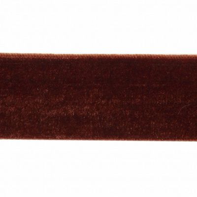 Лента бархатная нейлон, шир.25 мм, (упак. 45,7м), цв.120-шоколад - купить в Майкопе. Цена: 981.09 руб.