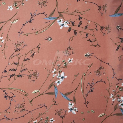 Плательная ткань "Фламенко" 2.1, 80 гр/м2, шир.150 см, принт растительный - купить в Майкопе. Цена 311.05 руб.
