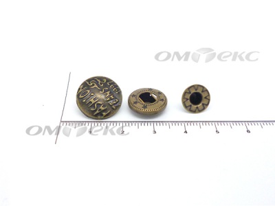 Кнопки металл 15 мм альфа антик с рис.№3  - купить в Майкопе. Цена: 2.90 руб.