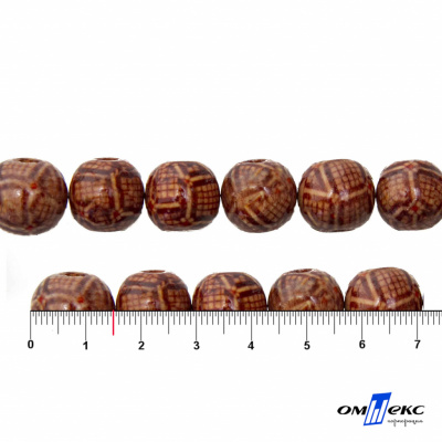 0125-Бусины деревянные "ОмТекс", 15 мм, упак.50+/-3шт - купить в Майкопе. Цена: 77 руб.
