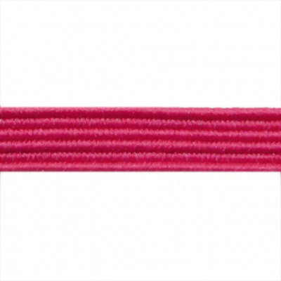 Резиновые нити с текстильным покрытием, шир. 6 мм ( упак.30 м/уп), цв.- 84-фуксия - купить в Майкопе. Цена: 155.22 руб.