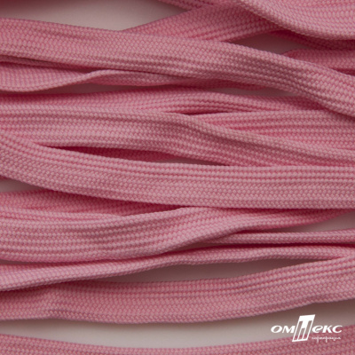 Шнур плетеный (плоский) d-12 мм, (уп.90+/-1м), 100% полиэстер, цв.256 - розовый - купить в Майкопе. Цена: 8.62 руб.