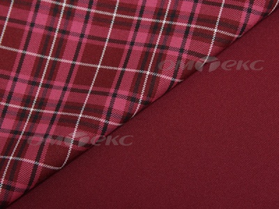 Ткань костюмная клетка 25577 2030, 230 гр/м2, шир.150см, цвет бордовый/св.борд/ч/бел - купить в Майкопе. Цена 539.74 руб.
