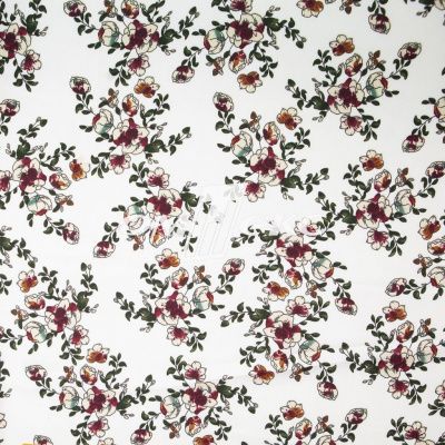 Плательная ткань "Фламенко" 23.1, 80 гр/м2, шир.150 см, принт растительный - купить в Майкопе. Цена 264.56 руб.