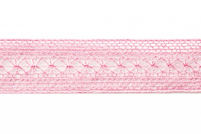 Тесьма кружевная 0621-1669, шир. 20 мм/уп. 20+/-1 м, цвет 096-розовый - купить в Майкопе. Цена: 673.91 руб.