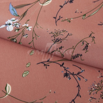 Плательная ткань "Фламенко" 2.1, 80 гр/м2, шир.150 см, принт растительный - купить в Майкопе. Цена 311.05 руб.