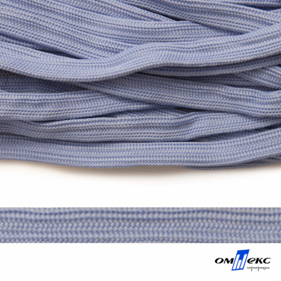 Шнур плетеный (плоский) d-12 мм, (уп.90+/-1м), 100% полиэстер, цв.259 - голубой - купить в Майкопе. Цена: 8.62 руб.