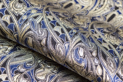 Ткань костюмная жаккард, 135 гр/м2, шир.150см, цвет синий№18 - купить в Майкопе. Цена 441.95 руб.
