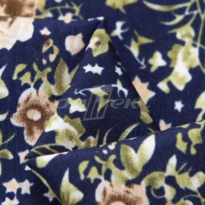 Плательная ткань "Фламенко" 1.1, 80 гр/м2, шир.150 см, принт растительный - купить в Майкопе. Цена 241.49 руб.