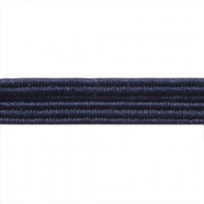 Резиновые нити с текстильным покрытием, шир. 6 мм ( упак.30 м/уп), цв.- 117-т.синий - купить в Майкопе. Цена: 152.05 руб.