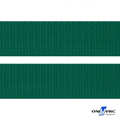Зелёный- цв.876 -Текстильная лента-стропа 550 гр/м2 ,100% пэ шир.20 мм (боб.50+/-1 м) - купить в Майкопе. Цена: 318.85 руб.