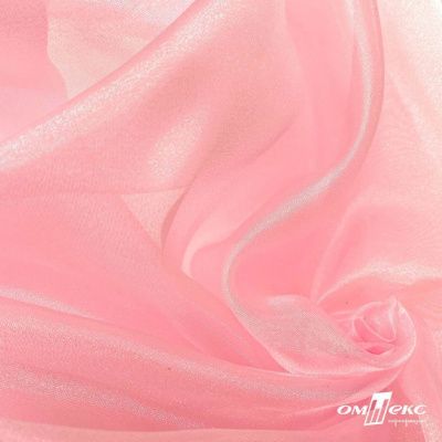 Ткань органза, 100% полиэстр, 28г/м2, шир. 150 см, цв. #47 розовая пудра - купить в Майкопе. Цена 86.24 руб.