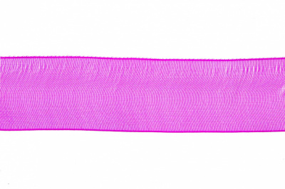 Лента органза 1015, шир. 10 мм/уп. 22,8+/-0,5 м, цвет ярк.розовый - купить в Майкопе. Цена: 38.39 руб.