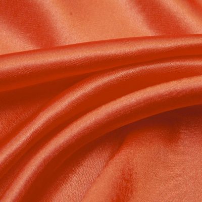 Поли креп-сатин 18-1445, 120 гр/м2, шир.150см, цвет оранжевый - купить в Майкопе. Цена 157.15 руб.