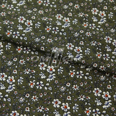 Плательная ткань "Фламенко" 11.2, 80 гр/м2, шир.150 см, принт растительный - купить в Майкопе. Цена 259.21 руб.