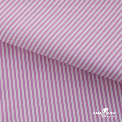 Ткань сорочечная Полоска Кенди, 115 г/м2, 58% пэ,42% хл, шир.150 см, цв.1-розовый, (арт.110) - купить в Майкопе. Цена 306.69 руб.