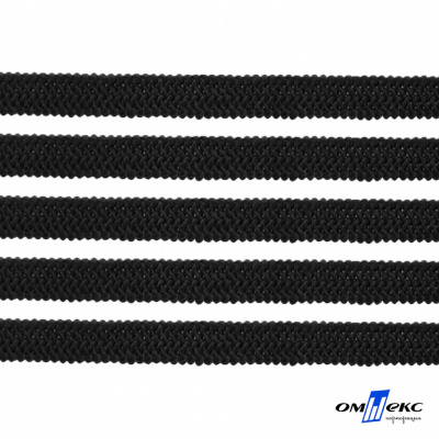 Лента эластичная вязанная (резинка) 4 мм (200+/-1 м) 400 гр/м2 черная бобина "ОМТЕКС" - купить в Майкопе. Цена: 1.78 руб.