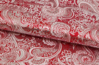 Ткань костюмная жаккард, 135 гр/м2, шир.150см, цвет красный№3 - купить в Майкопе. Цена 441.94 руб.