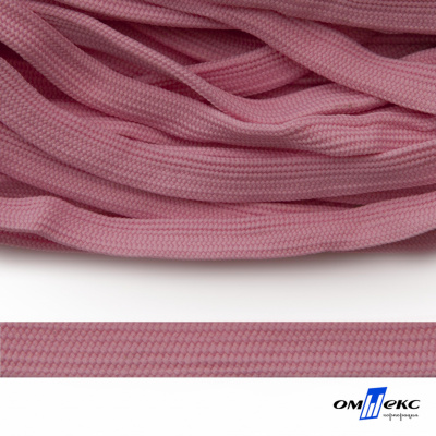 Шнур плетеный (плоский) d-12 мм, (уп.90+/-1м), 100% полиэстер, цв.256 - розовый - купить в Майкопе. Цена: 8.62 руб.