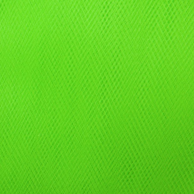 Фатин матовый 16-142, 12 гр/м2, шир.300см, цвет неон.зелёный - купить в Майкопе. Цена 101.95 руб.