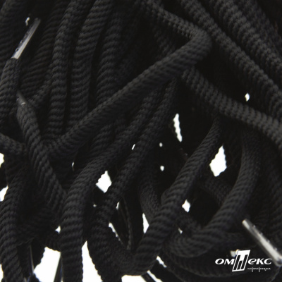 Шнурки #106-09, круглые 130 см, цв.чёрный - купить в Майкопе. Цена: 21.92 руб.