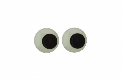 Глазки для игрушек, круглые, с бегающими зрачками, 8 мм/упак.100+/-2 шт, цв. -черно-белые - купить в Майкопе. Цена: 28.86 руб.