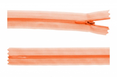 Молния потайная Т3 849, 20 см, капрон, цвет оранжевый - купить в Майкопе. Цена: 5.12 руб.