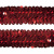 Тесьма с пайетками 3, шир. 30 мм/уп. 25+/-1 м, цвет красный - купить в Майкопе. Цена: 1 087.39 руб.