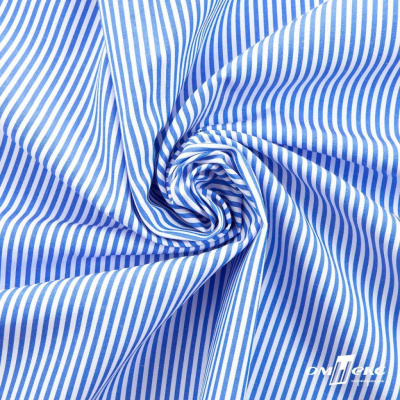 Ткань сорочечная Полоска Кенди, 115 г/м2, 58% пэ,42% хл, шир.150 см, цв.3-синий, (арт.110) - купить в Майкопе. Цена 306.69 руб.