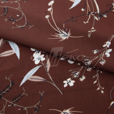Плательная ткань "Фламенко" 2.2, 80 гр/м2, шир.150 см, принт растительный - купить в Майкопе. Цена 239.03 руб.